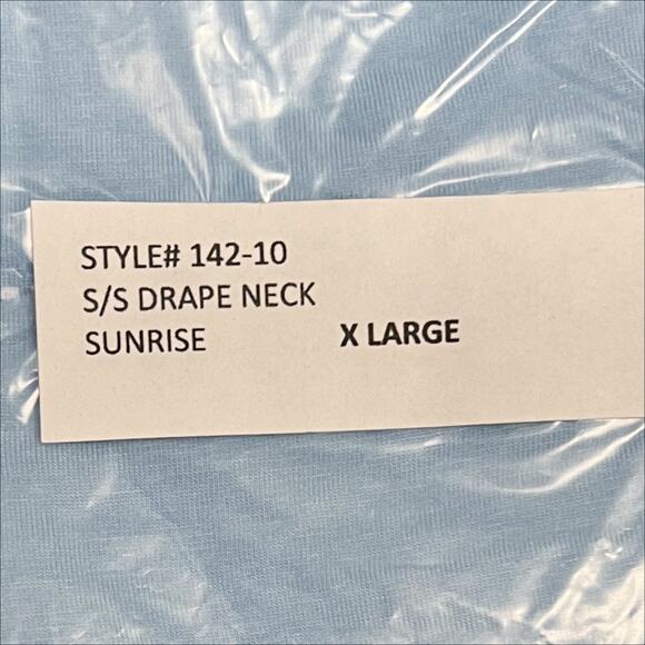 San Francisco City Lights Soft Drape Neck Tee T-Shirt Light Blue Size XL NEW - Picture 7 of 7